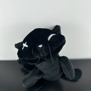 Emily the Strange Rare Miles Cat Black Kitty 7” Embroidered Eyes Plush